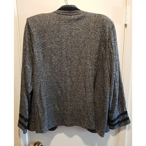 Tommy Hilfiger Band Jacket Military Charcoal Gray Womens Size 2X Knit NWT $119.5 - Picture 3 of 11